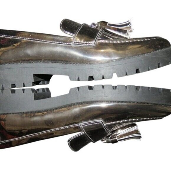 Bandolino Metallic Fillup Loafer Driving Shoe Slip On tassle embellished size 7 - Picture 5 of 8